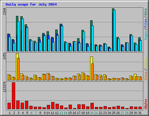 Daily usage for July 2024