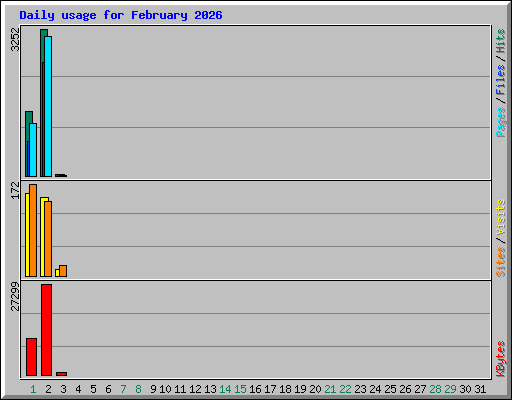 Daily usage for February 2026
