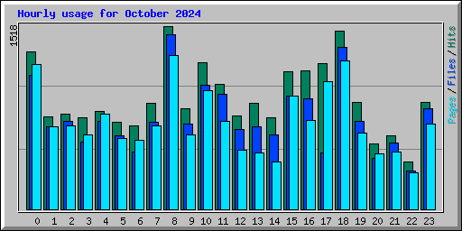 Hourly usage for October 2024