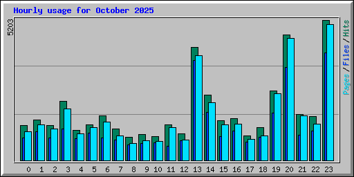 Hourly usage for October 2025