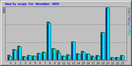 Hourly usage for November 2025
