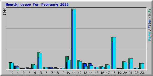 Hourly usage for February 2026