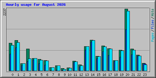 Hourly usage for August 2026